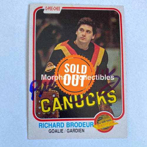 Richard Brodeur - Autographed Card Opc 1980-81