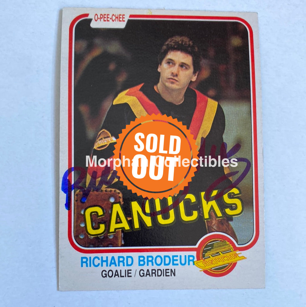Richard Brodeur - Autographed Card Opc 1980-81