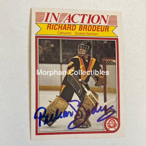 Richard Brodeur - Autographed Card Opc 1980-81