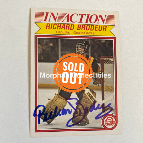 Richard Brodeur - Autographed Card Opc 1980-81