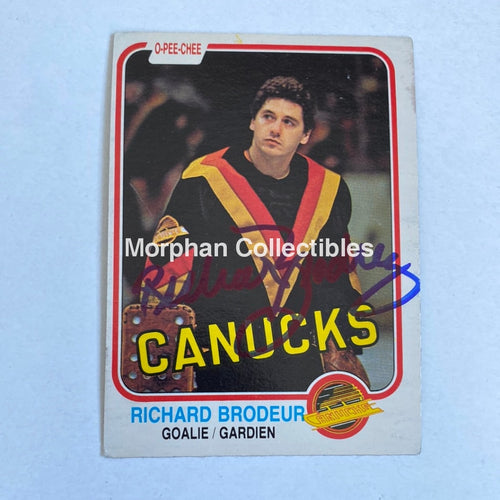 Richard Brodeur - Autographed Card Opc 1980-81