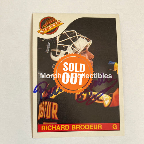 Richard Brodeur - Autographed Card Opc 1985-86