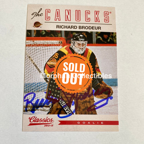 Richard Brodeur - Autographed Card Panini Classic 2012-13