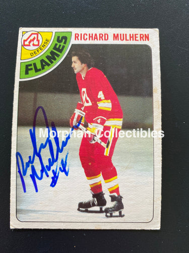 Richard Mulhern - Autographed Card Opc 1978-79 Smear