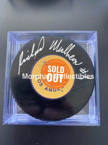 Richard Mulhern - Autographed Los Angelos Kings Puck