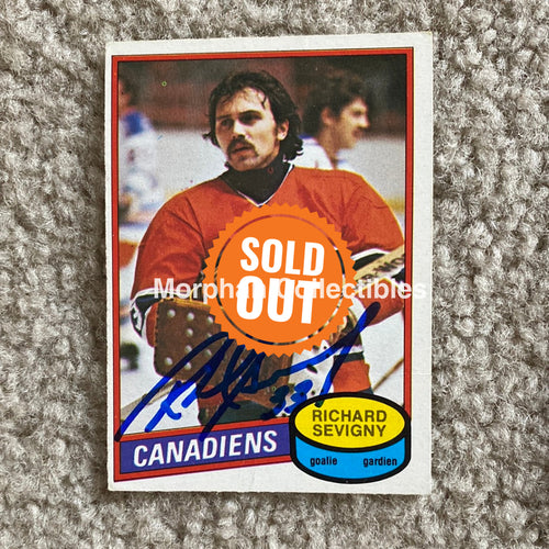 Richard Sevigny - Autographed Card 1980-81 Opc