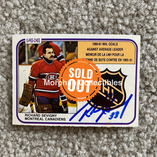 Richard Sevigny - Autographed Card 1981-82 Gaa Leader Opc