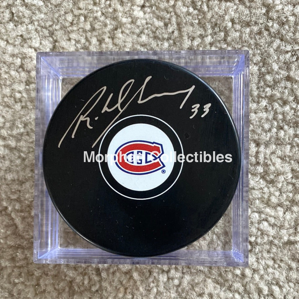 Richard Sevigny - Autographed Puck Montreal Canadiens