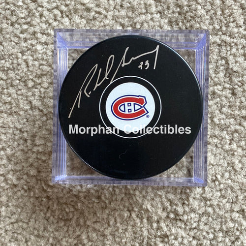Richard Sevigny - Autographed Puck Montreal Canadiens