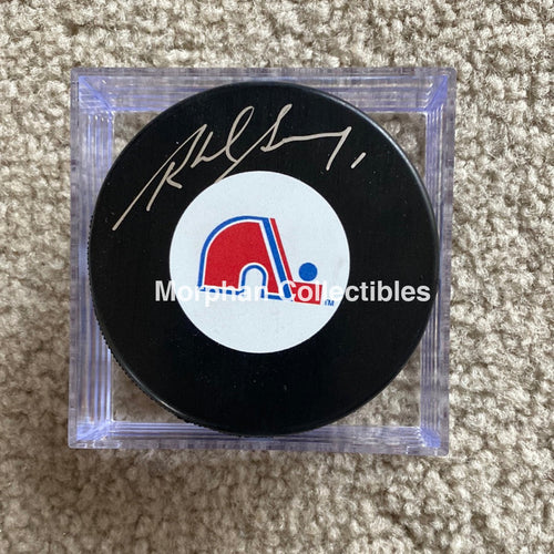 Richard Sevigny - Autographed Puck Quebec Nordiques
