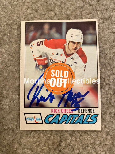 Rick Green - Autographed Card Opc 1977-78 Rookie