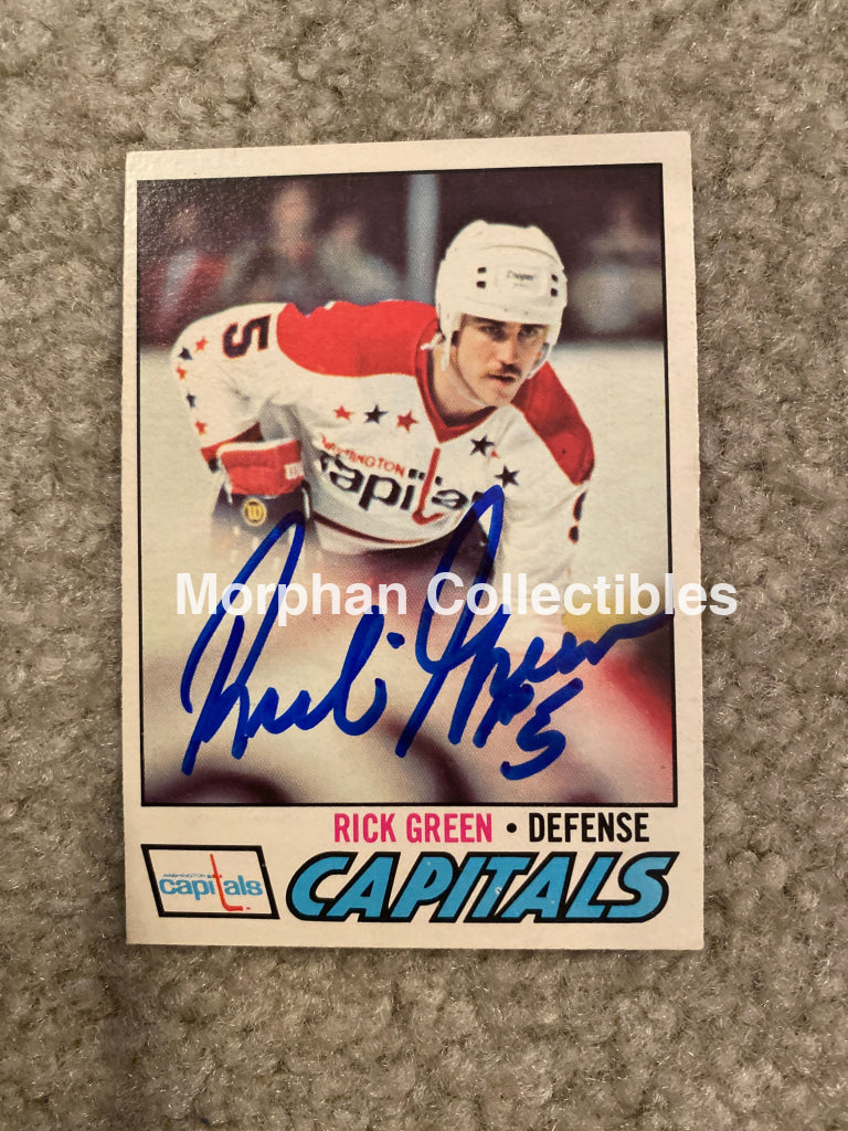 Rick Green - Autographed Card Opc 1977-78 Rookie