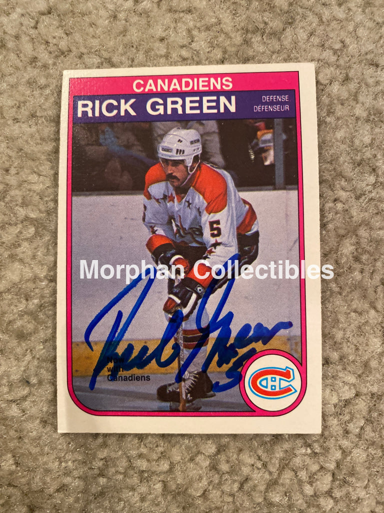 Rick Green - Autographed Card Opc 1982-83