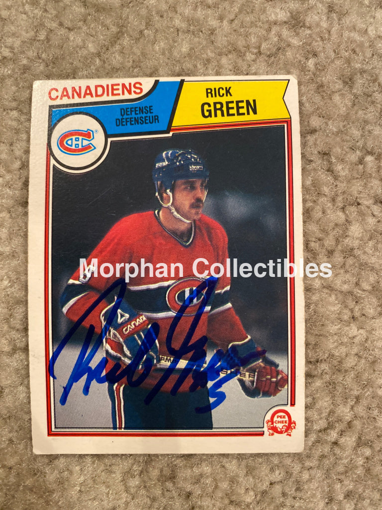 Rick Green - Autographed Card Opc 1983-84