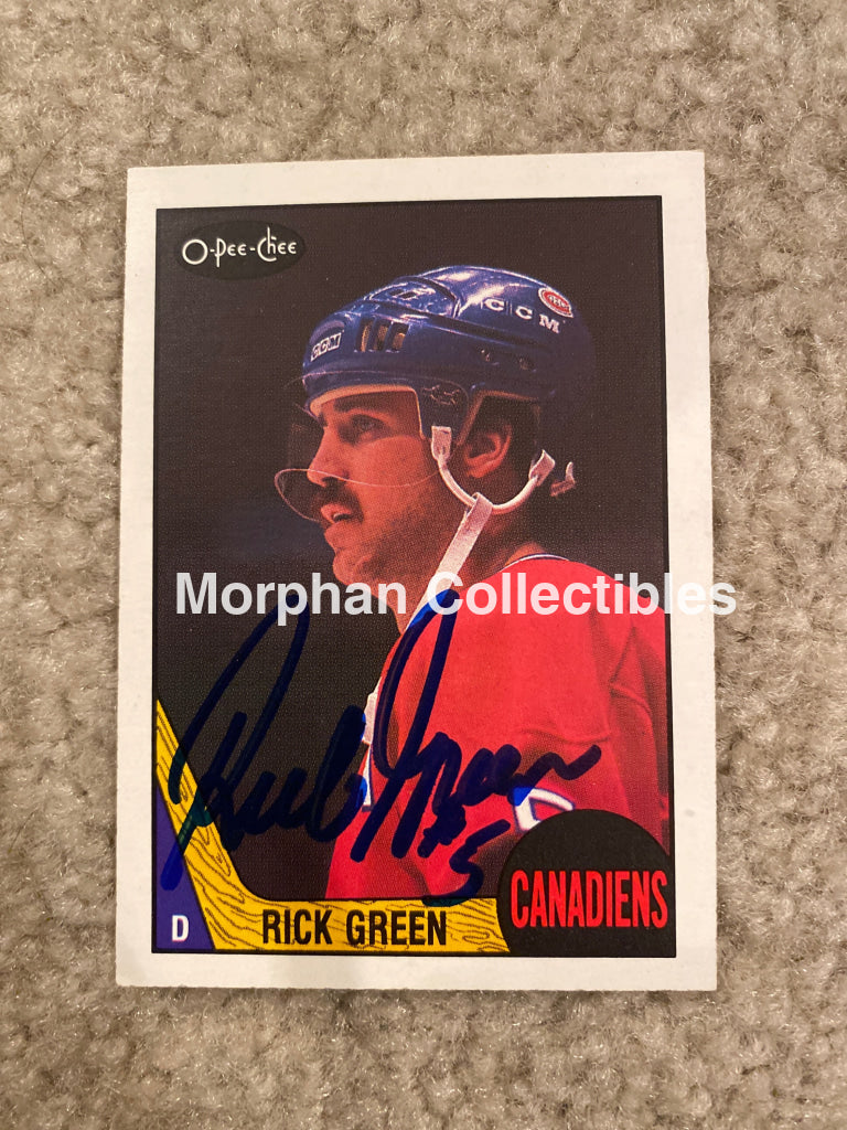 Rick Green - Autographed Card Opc 1987-88