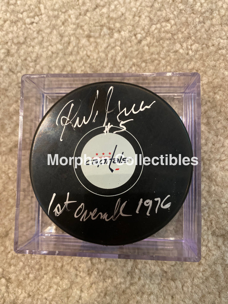 Rick Green - Autographed Puck Washington Capitals