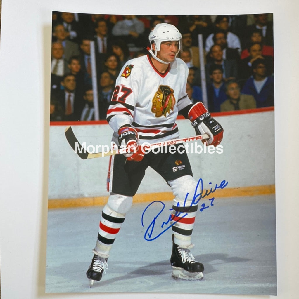 Rick Vaive - Autographed 8X10 Photo Chicago Black Hawks