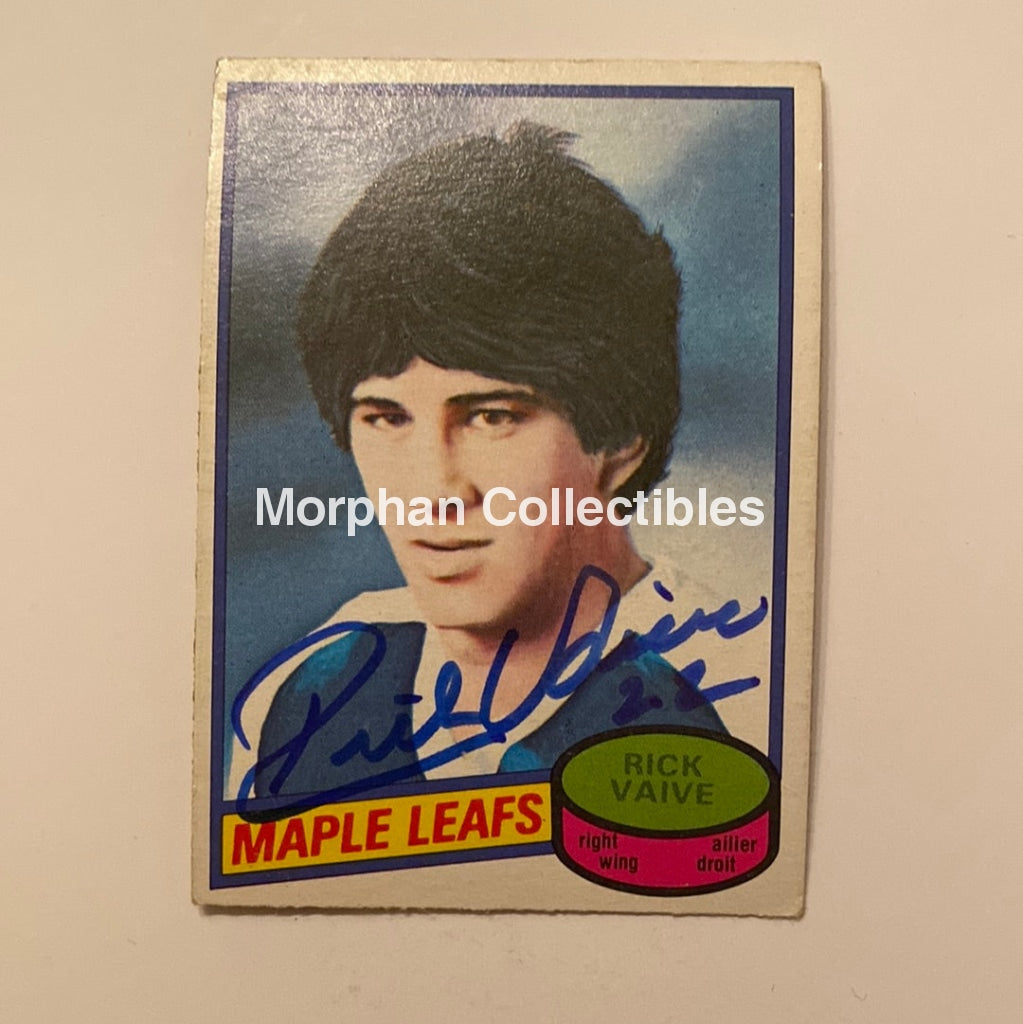 Rick Vaive - Autographed Card 1980/81 Opc Rookie