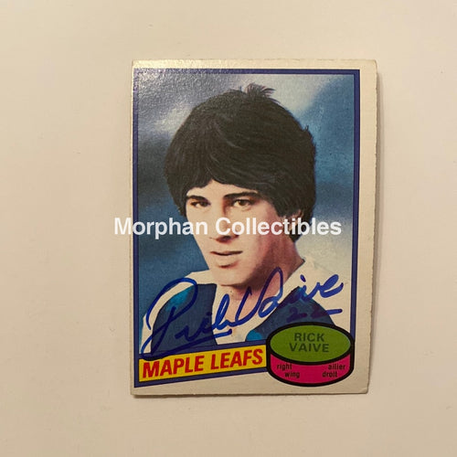 Rick Vaive - Autographed Card 1980/81 Opc Rookie