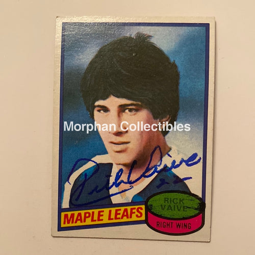 Rick Vaive - Autographed Card 1980/81 Topps Rookie