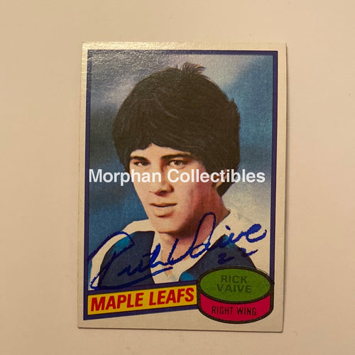 Rick Vaive - Autographed Card 1980/81 Topps Rookie