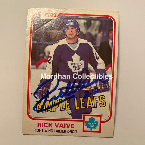 Rick Vaive - Autographed Card 1981/82 Opc