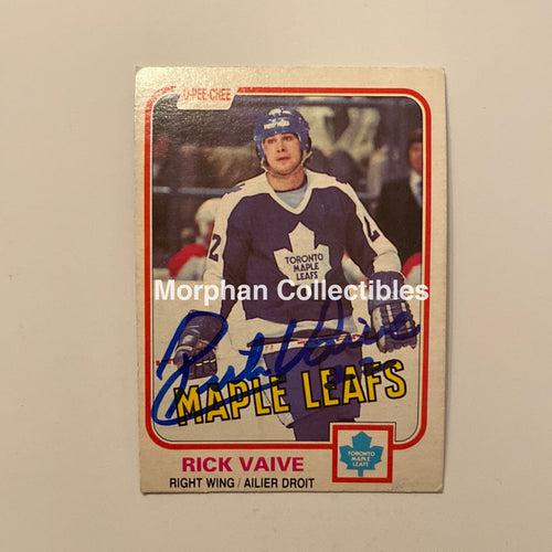 Rick Vaive - Autographed Card 1981/82 Opc