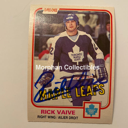 Rick Vaive - Autographed Card 1981/82 Opc