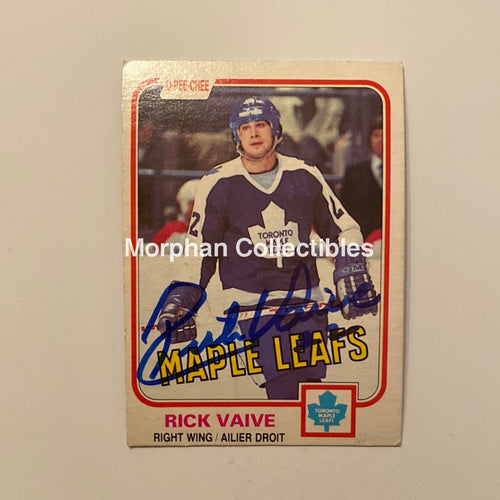 Rick Vaive - Autographed Card 1981/82 Opc