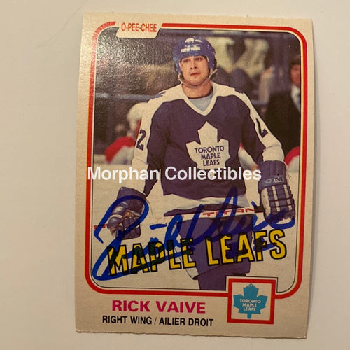 Rick Vaive - Autographed Card 1981/82 Opc