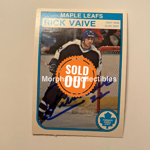 Rick Vaive - Autographed Card 1982/83 Opc
