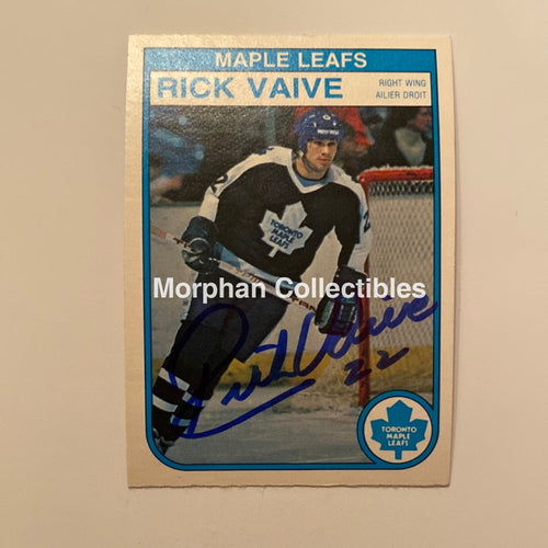 Rick Vaive - Autographed Card 1982/83 Opc