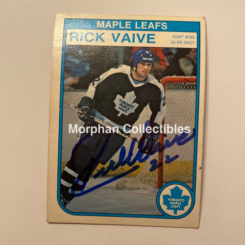 Rick Vaive - Autographed Card 1982/83 Opc