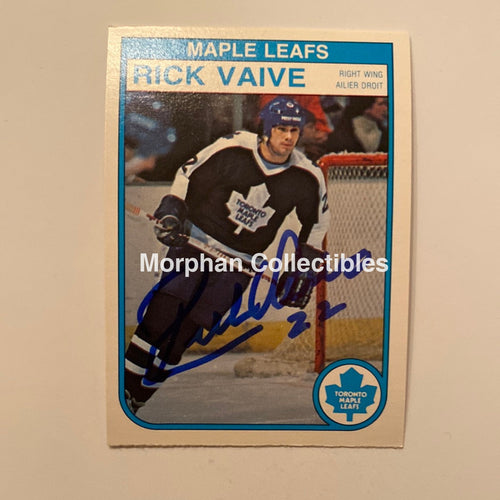 Rick Vaive - Autographed Card 1982/83 Opc