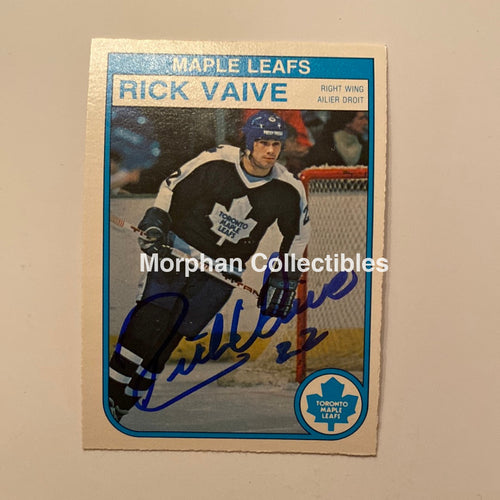 Rick Vaive - Autographed Card 1982/83 Opc