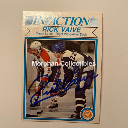 Rick Vaive - Autographed Card 1982/83 Ia Opc