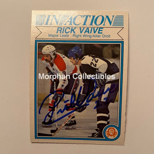 Rick Vaive - Autographed Card 1982/83 Ia Opc