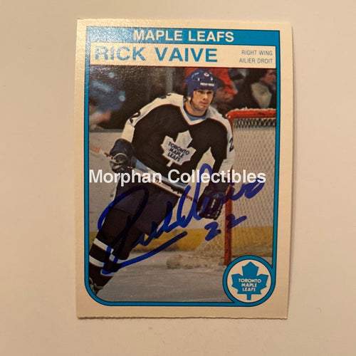 Rick Vaive - Autographed Card 1982/83 Opc