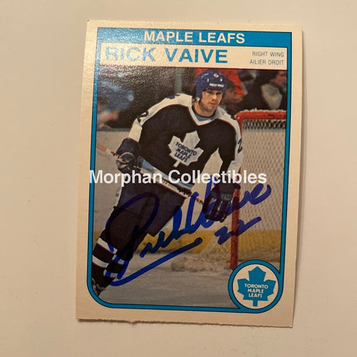 Rick Vaive - Autographed Card 1982/83 Opc