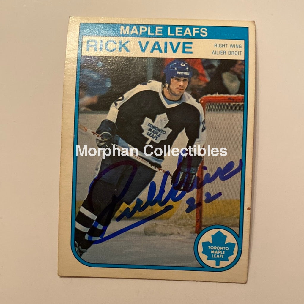 Rick Vaive - Autographed Card 1982/83 Opc