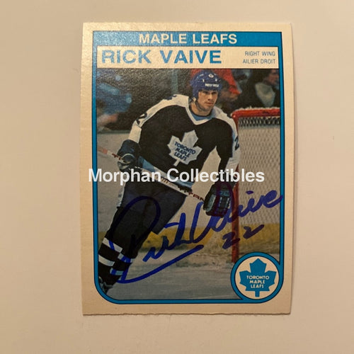 Rick Vaive - Autographed Card 1982/83 Opc