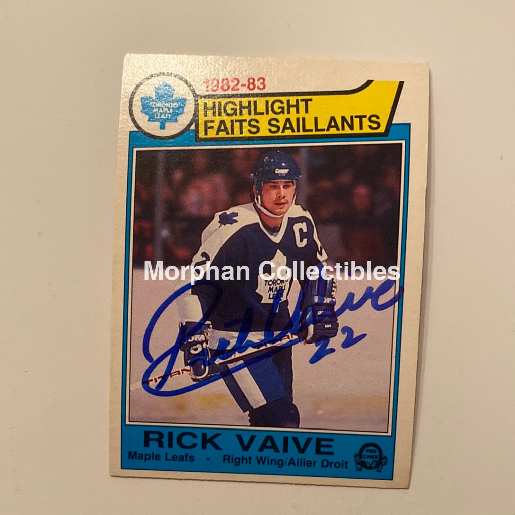 Rick Vaive - Autographed Card 1983/84 Highlights Opc