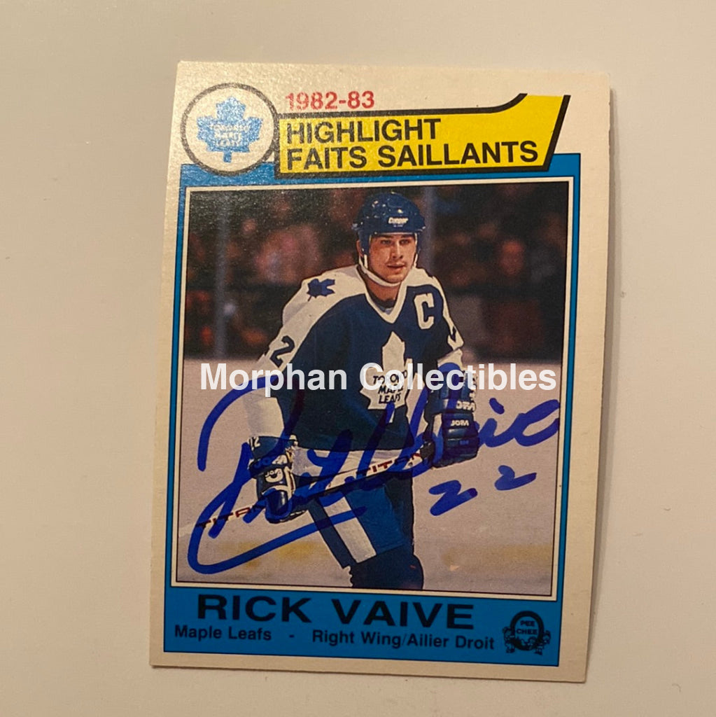 Rick Vaive - Autographed Card 1983/84 Highlights Opc