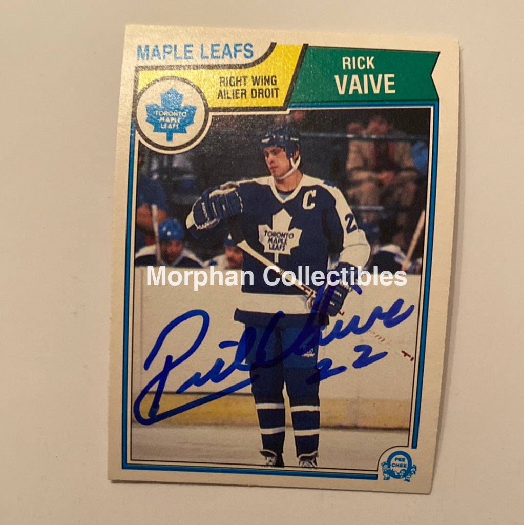 Rick Vaive - Autographed Card 1983/84 Opc