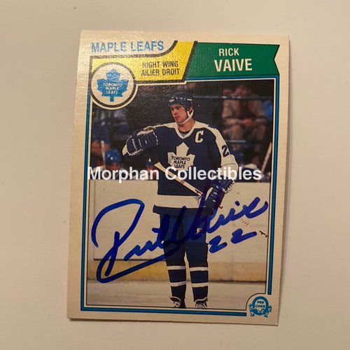 Rick Vaive - Autographed Card 1983/84 Opc