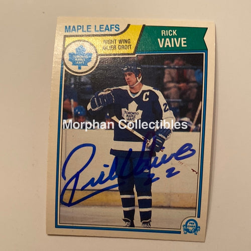 Rick Vaive - Autographed Card 1983/84 Opc