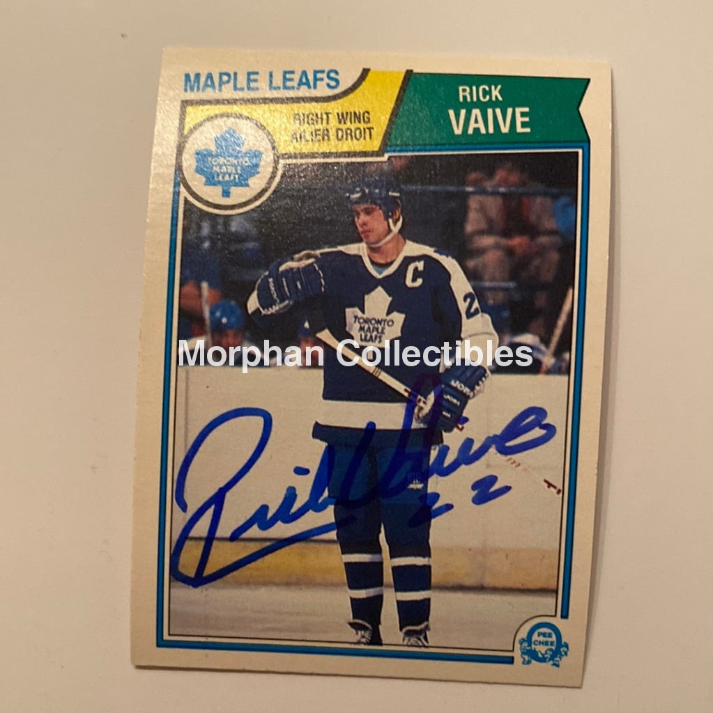 Rick Vaive - Autographed Card 1983/84 Opc