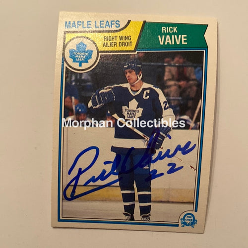 Rick Vaive - Autographed Card 1983/84 Opc