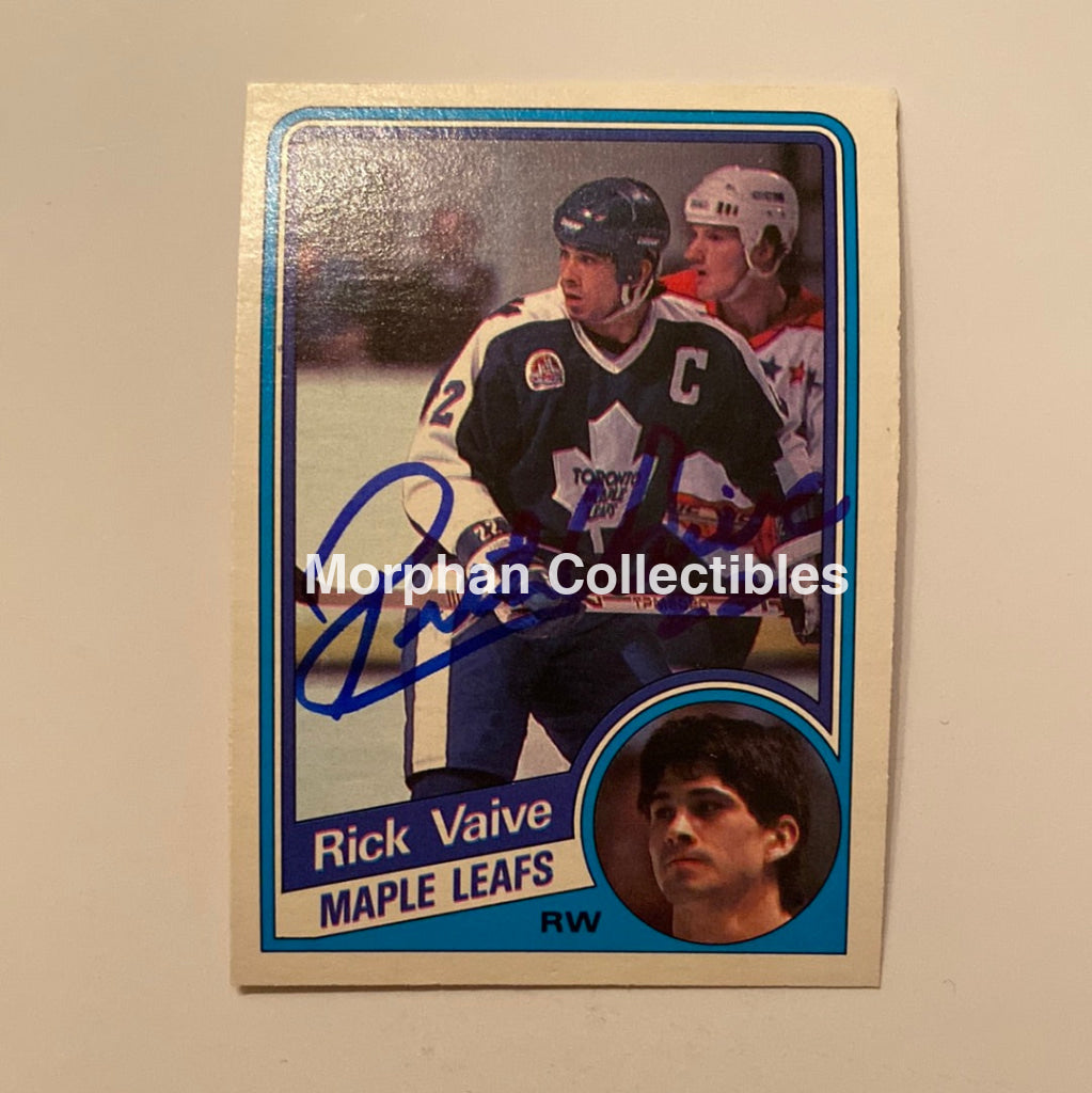 Rick Vaive - Autographed Card 1984/85 Opc