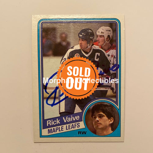 Rick Vaive - Autographed Card 1984/85 Topps